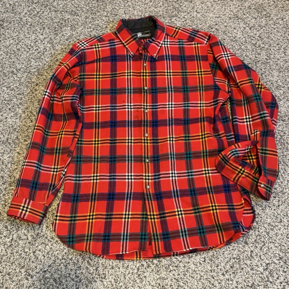 Vintage Red Plaid Flannel Lobo by Pendleton Made in the USA Mens Sz Large